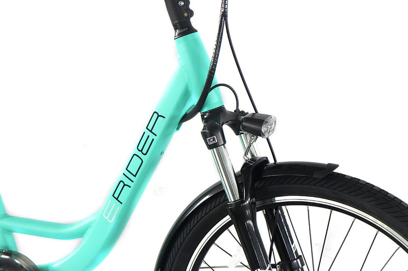 E-Rider City Wave Electric Bike 375wh Battery Teal