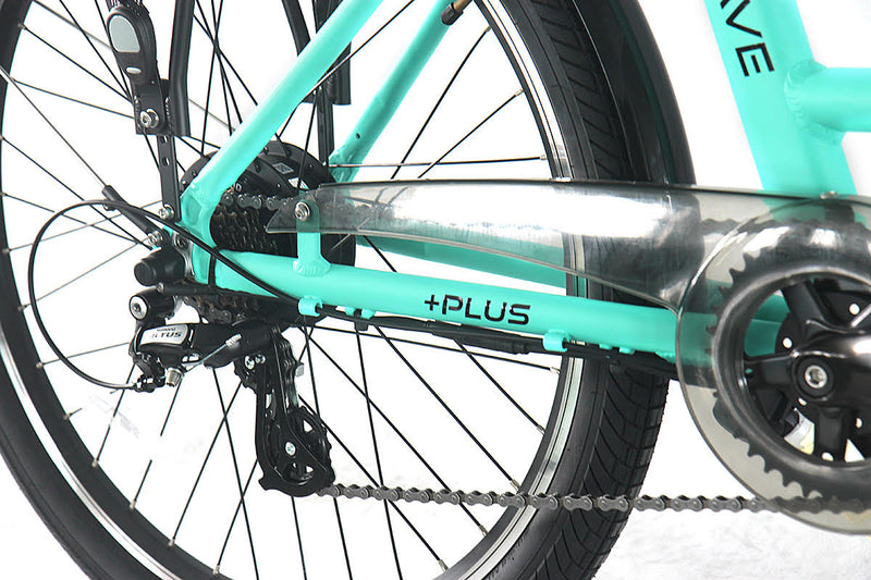 E-Rider City Wave Electric Bike 375wh Battery Teal