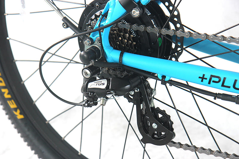 E-Rider Summit Plus Electric Hybrid Bike 460wh Battery 26" Wheels Blue