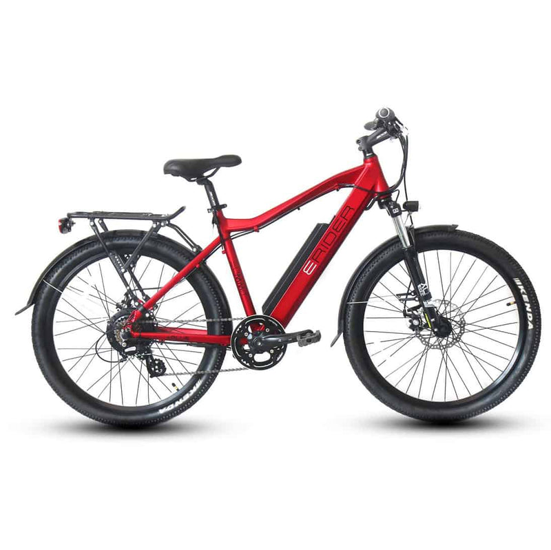 E-Rider Summit Plus Electric Hybrid Bike 460wh Battery 26" Wheels Red