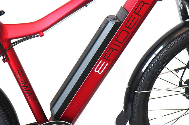 E-Rider Summit Plus Electric Hybrid Bike 460wh Battery 26" Wheels Red