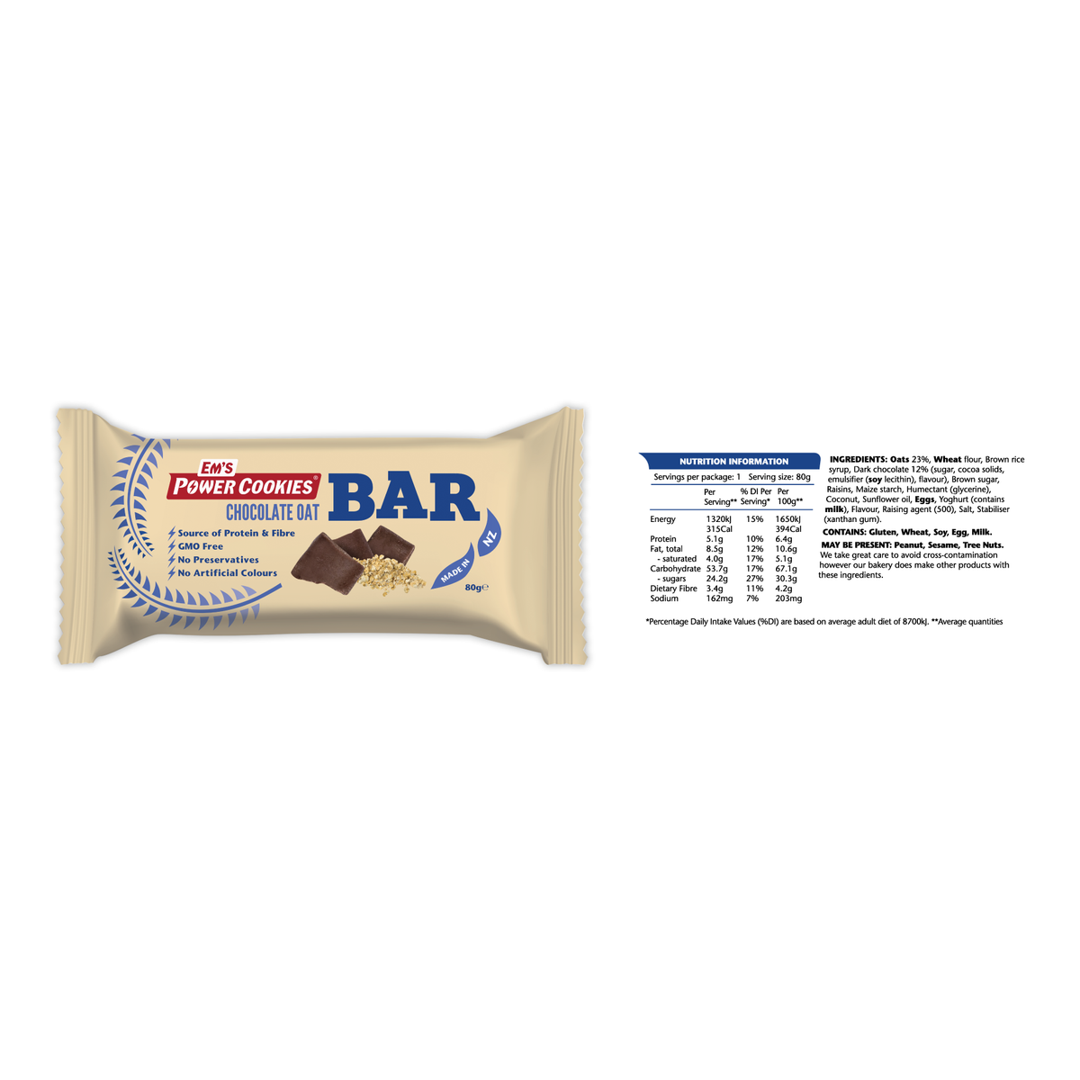 Ems Power Cookiebars Peanut Choc Bomb