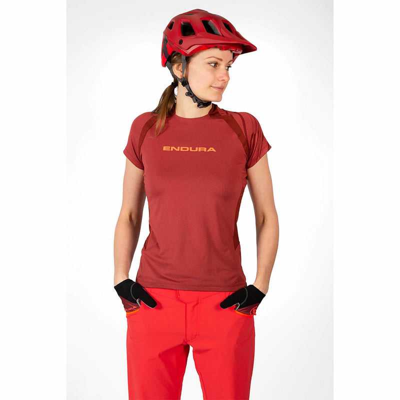 Endura Women's SingleTrack Short Sleeve Jersey Cocoa