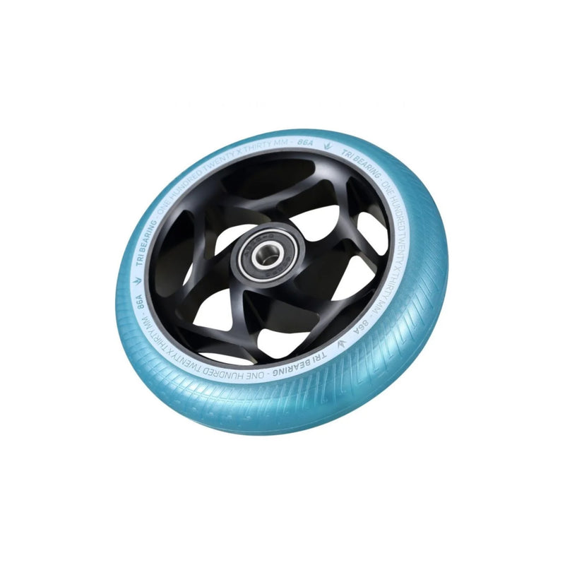 Envy Tri Bearing Scooter Wheel 120mm x 30mm Black/Teal