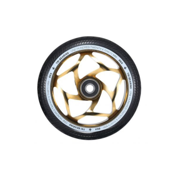 Envy Tri Bearing Scooter Wheel 120mm x 30mm Gold/Black