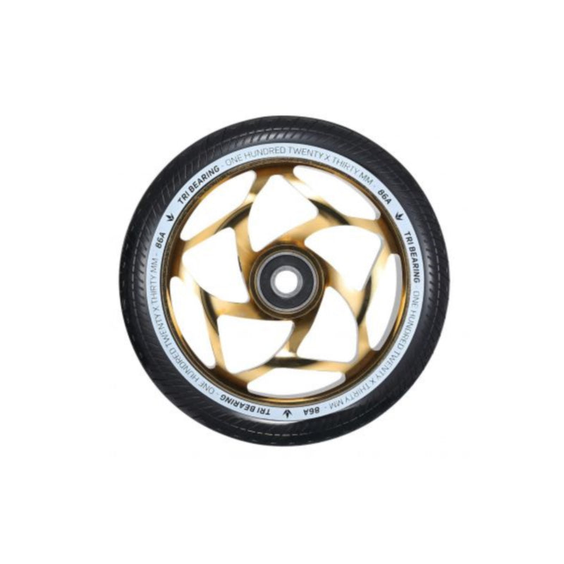 Envy Tri Bearing Scooter Wheel 120mm x 30mm Gold/Black