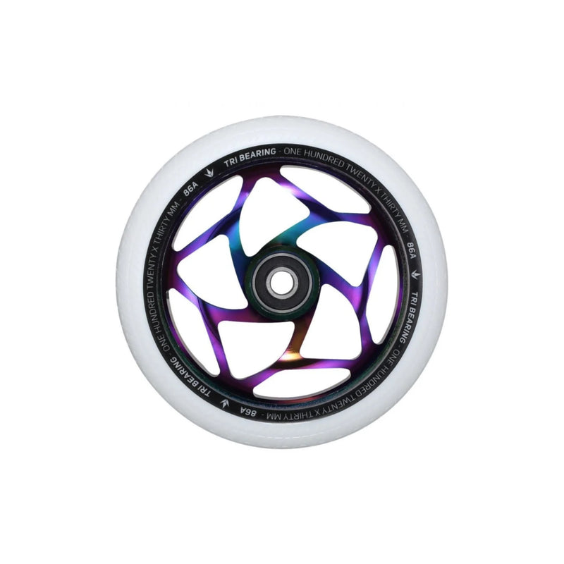 Envy Tri Bearing Scooter Wheel 120mm x 30mm Oil Slick/White