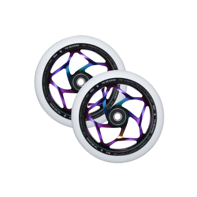 Envy Tri Bearing Scooter Wheel 120mm x 30mm Oil Slick/White