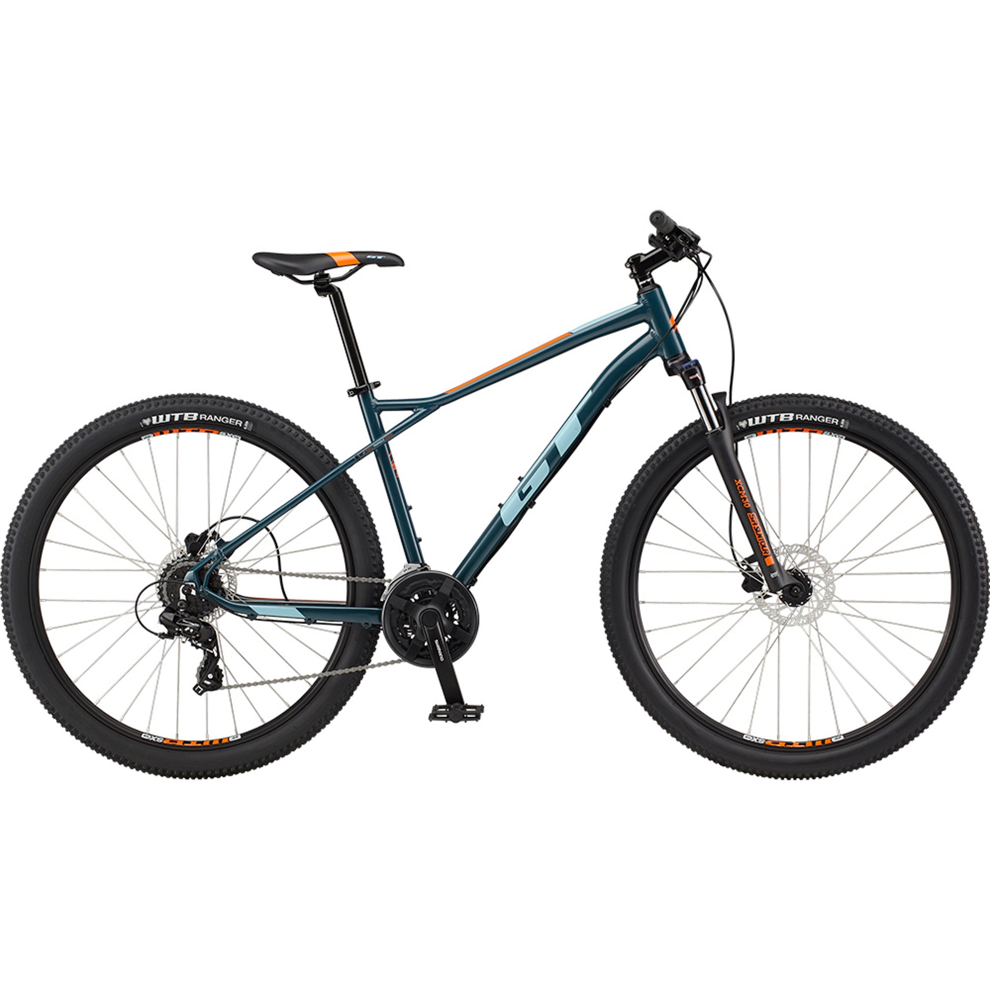 GT Aggressor Expert Mountain Bike Microshift Satin Slate Blue