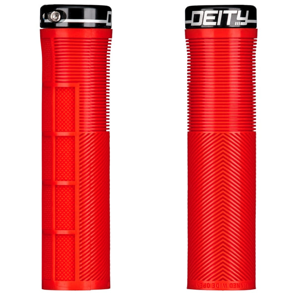 Deity Knuckleduster Lock-On Grips Red