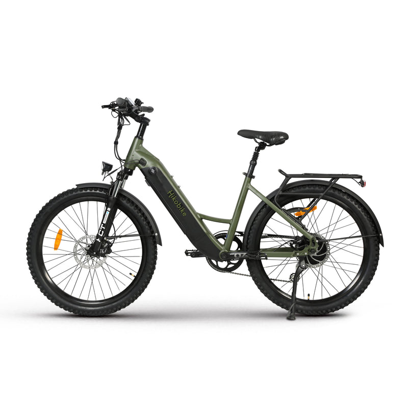 Hiko Scout Electric Bike 672Wh Battery Olive