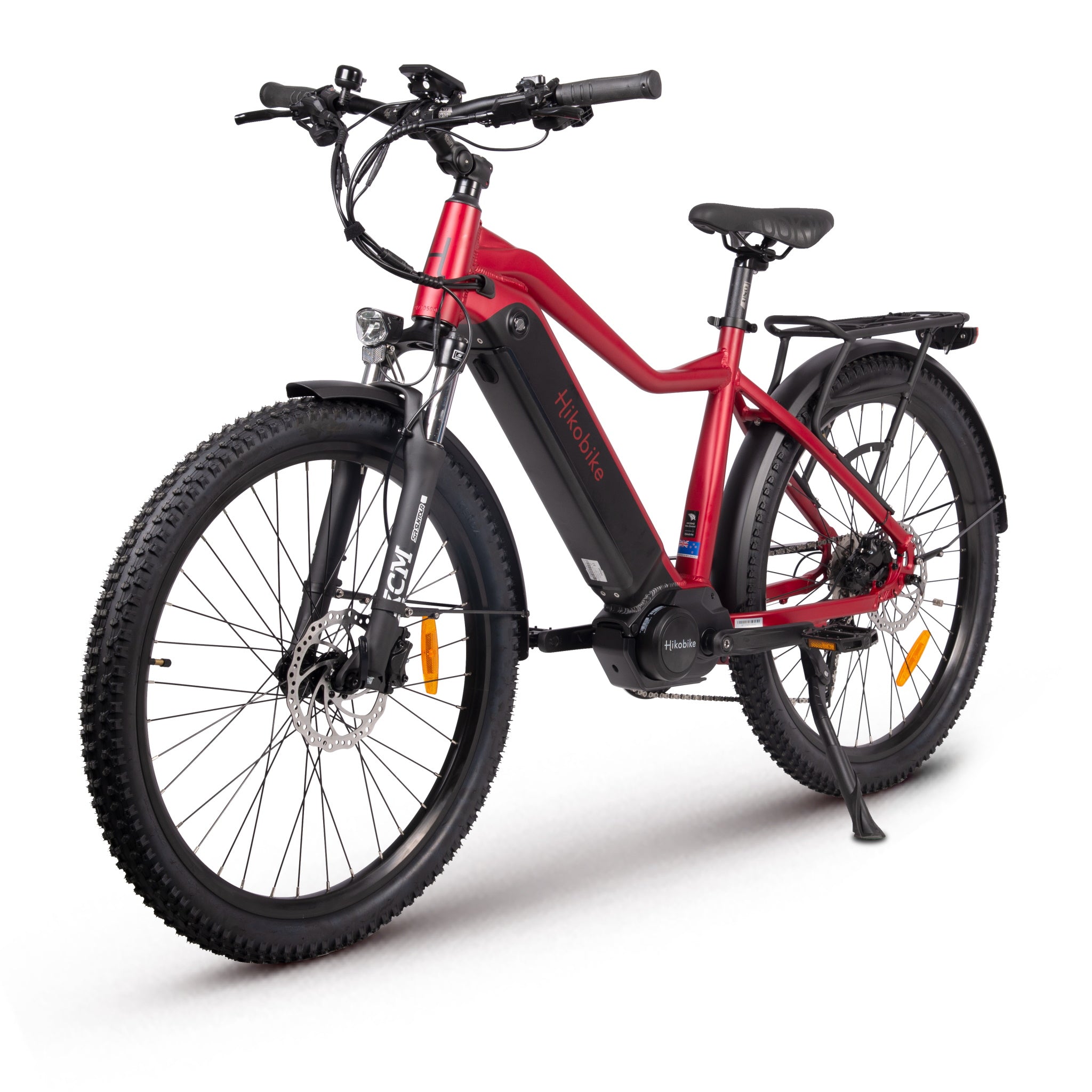 Hiko Ascent Electric Bike 840Wh Battery Red 99bikes .nz