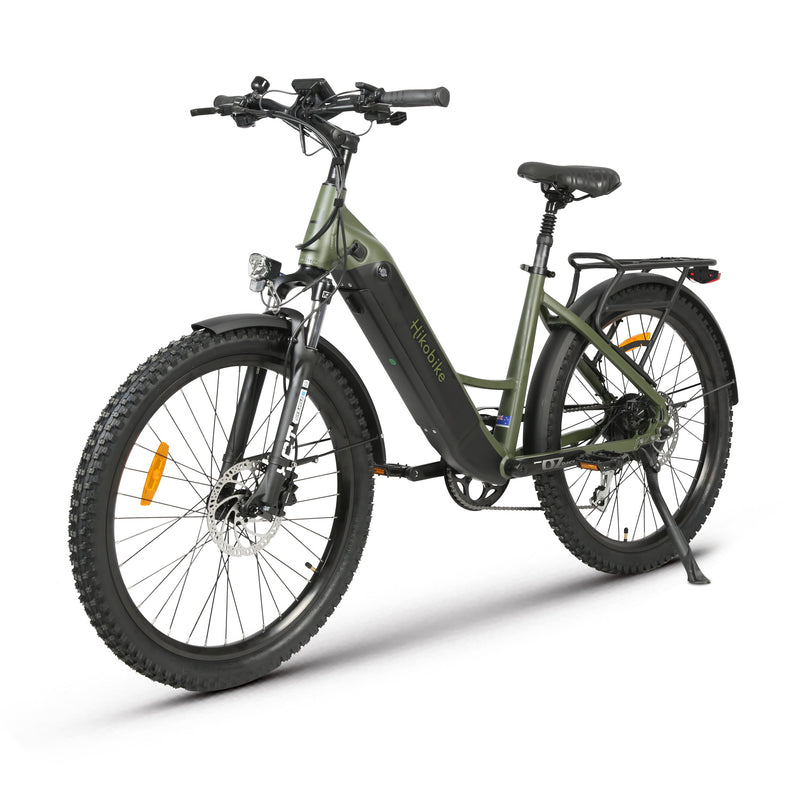 Hiko Scout Electric Hybrid Bike 672Wh Battery Olive