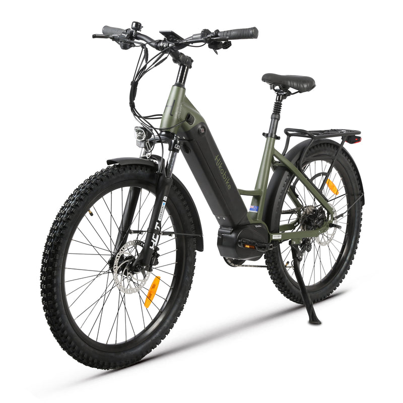 Hiko Vibe Electric Hybrid Bike 672Wh Battery Olive