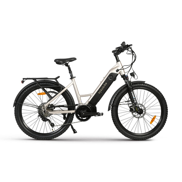 Hiko Vibe Electric Hybrid Bike 672Wh Battery Silver