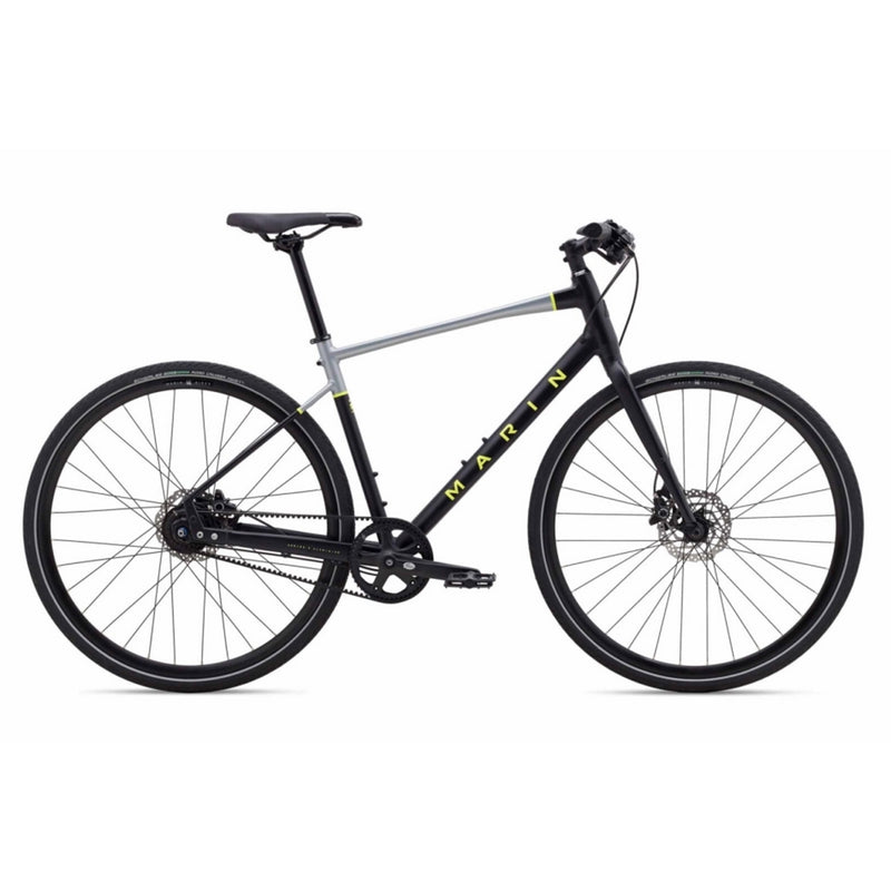 Marin Presidio 3 Commuter Bike Belt Drive Grey/Yellow