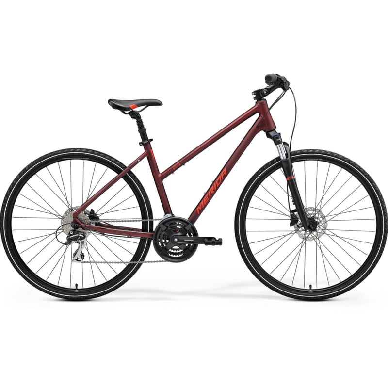 Merida Crossway 20 Women's Hybrid Bike Matt Burgundy/Red