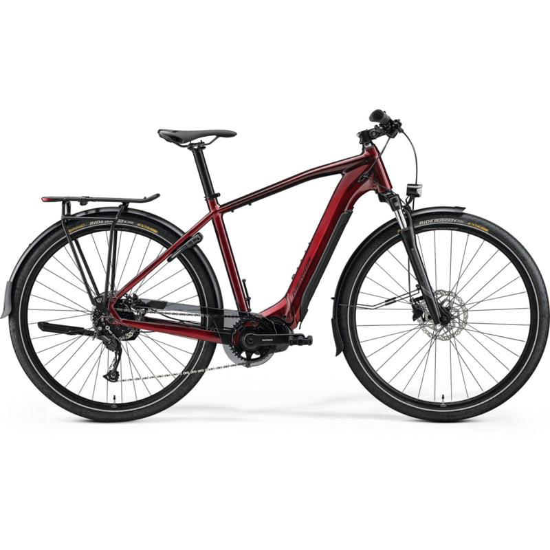 Merida Espresso 400 S EQ Electric Bike 504Wh Battery Burgundy Red/Black