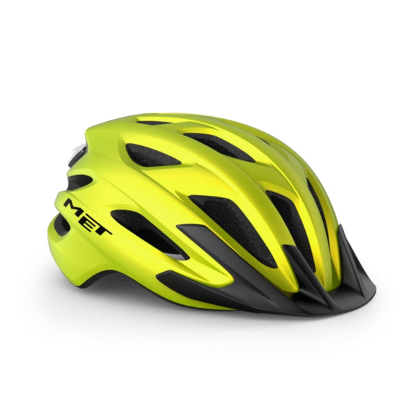 Met Crossover Helmet Lime Yellow Metallic UNI