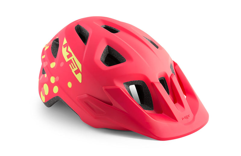 Met Eldar Youth MTB Helmet Coral Pink Dots