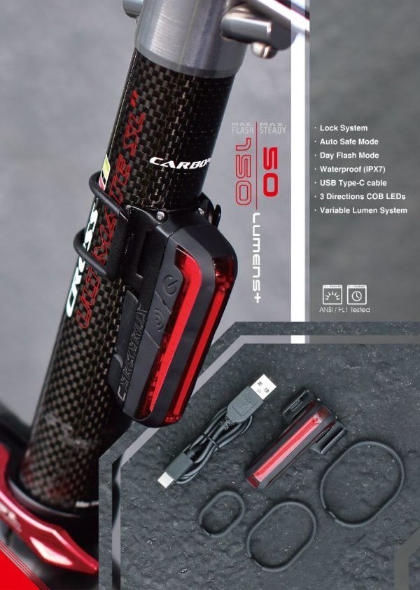 Moon Light Cerberus Rear VLS 150 Lumens USB