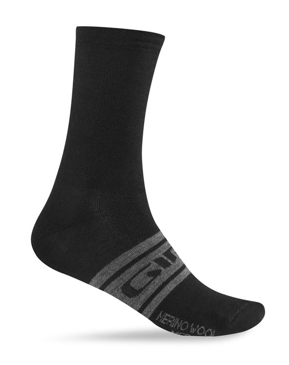 Giro Seasonal Merino Wool Socks Black/Charcoal Clean