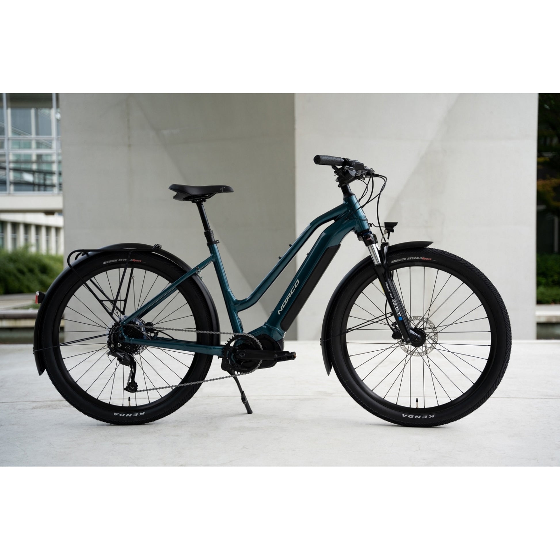 Norco Indie VLT 1 ST Urban Electric Bike 504wh Battery Green/Silver MD