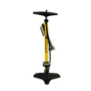 On Track Floor Pump Metal with Gauge 2-Way Yellow