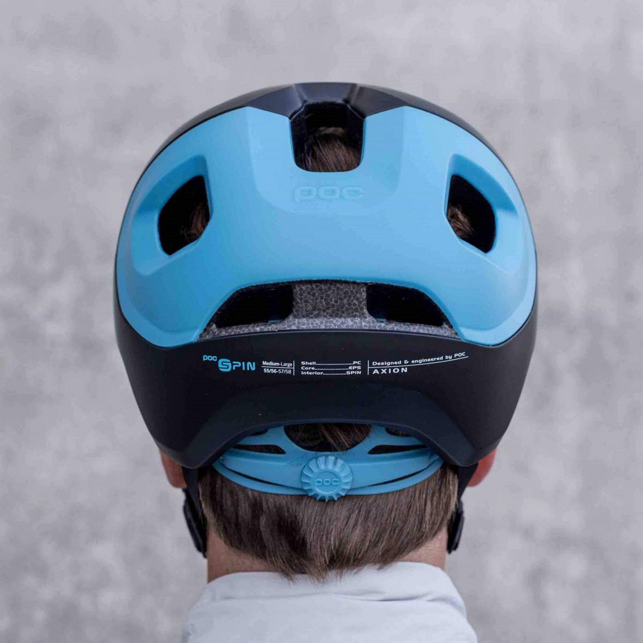 POC Axion Spin Helmet Matt Black/Basalt Blue – 99bikes.co.nz
