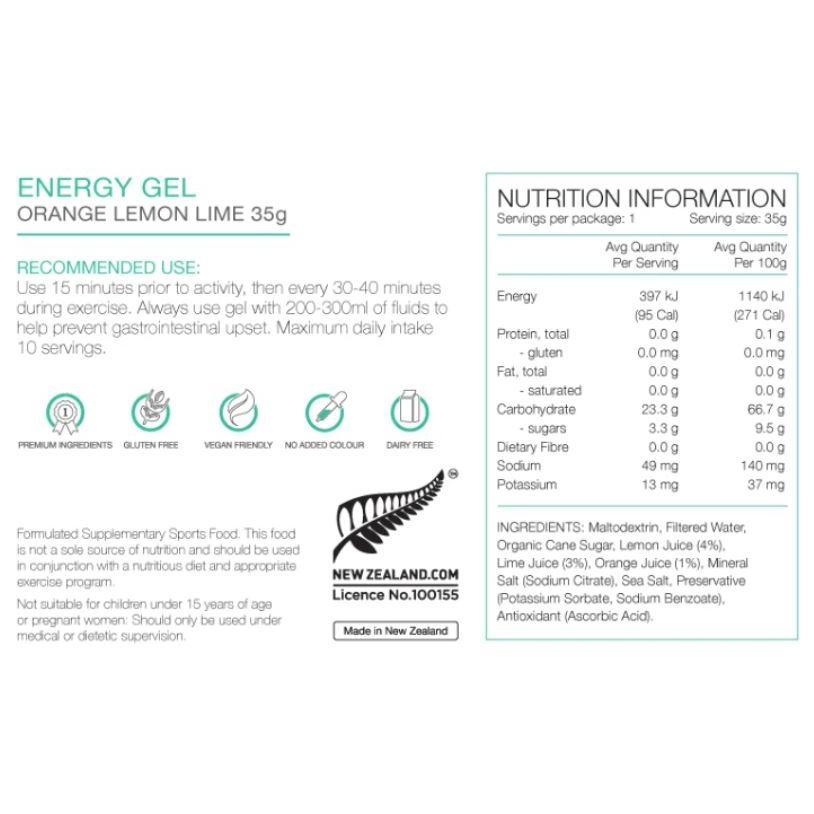 PURE Energy Gel 35g Orange, Lemon & Lime