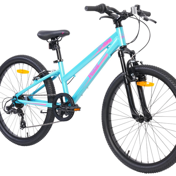 Pedal Crush 24” Girls Bike Turquoise/Pink – - Main Image