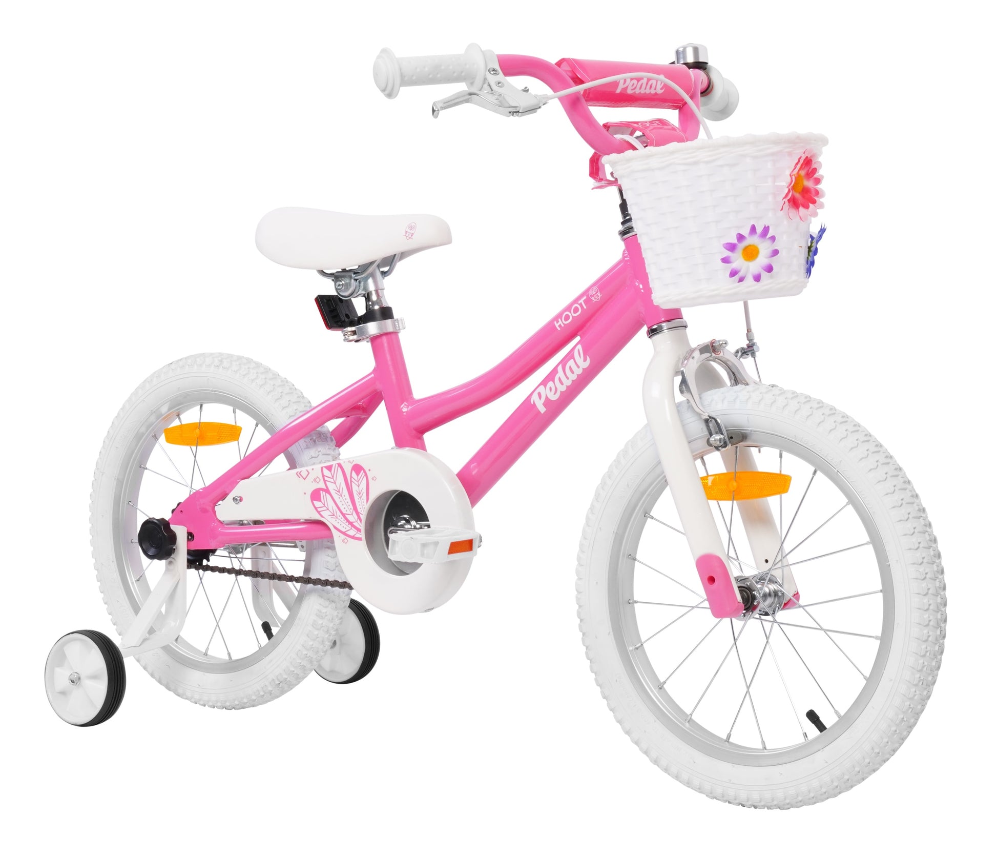 Pedal Hoot Alloy 16” Kids Bike Pink/White
