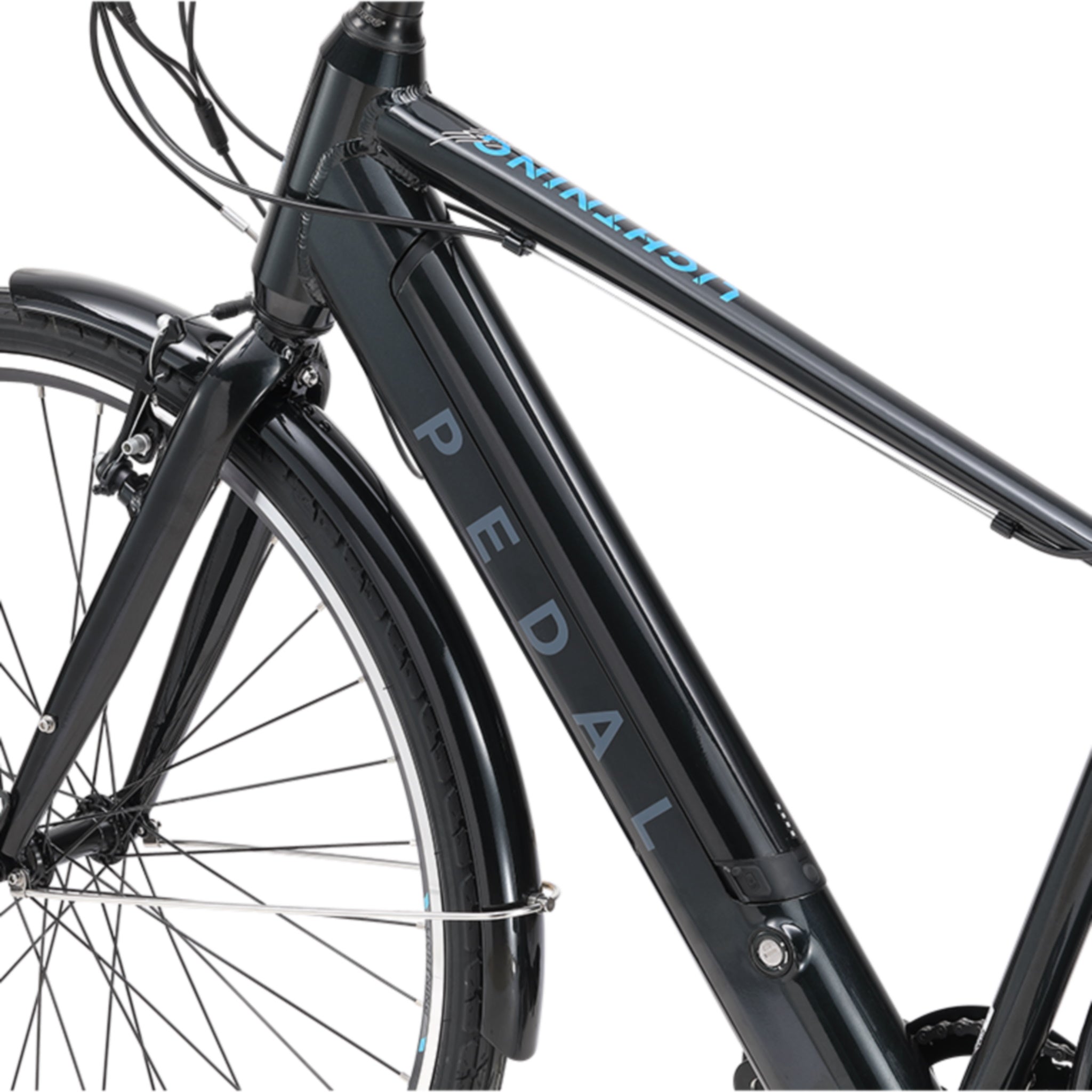 Pedal Lightning Electric Bike 27.5" Wheels 374Wh Battery Black