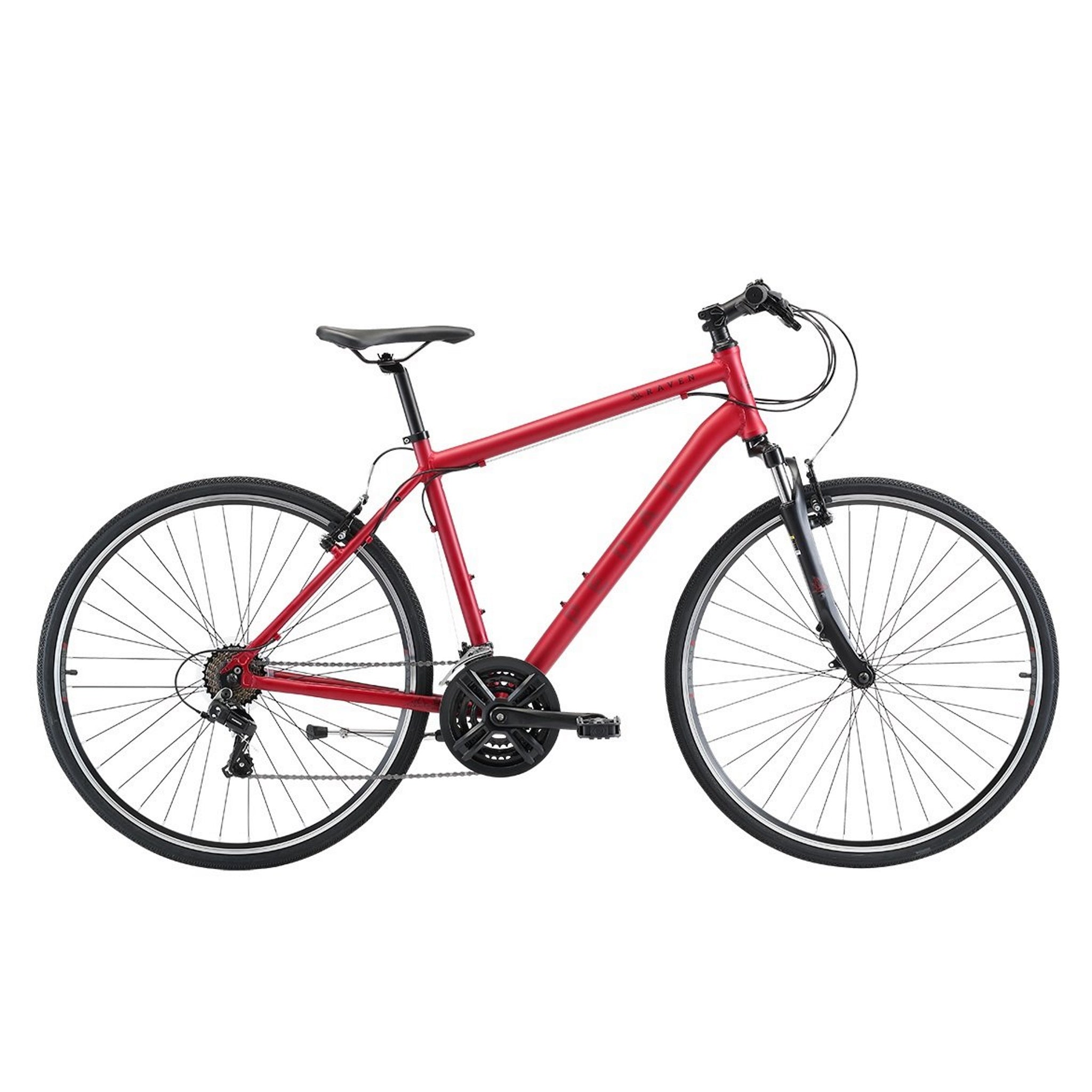 Pedal Raven 2 Hybrid Bike Dark Red – 99bikes.co.nz