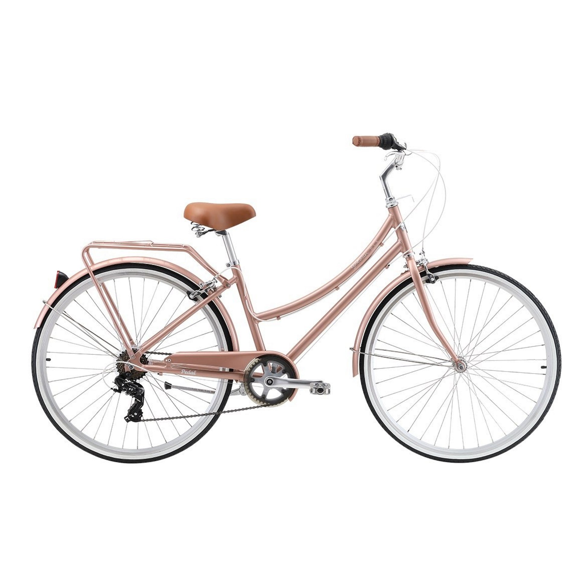 Pedal Uptown DLX 7-Speed Cruiser Bike Rose Gold