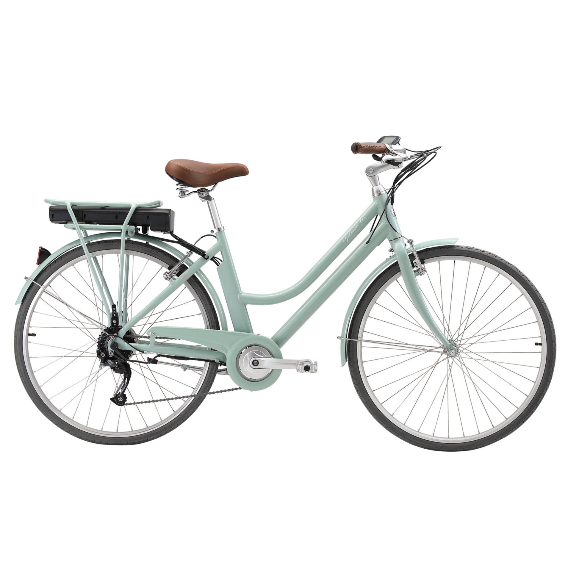 Pedal Uptown ELC Electric Cruiser Bike 374Wh Battery Sage