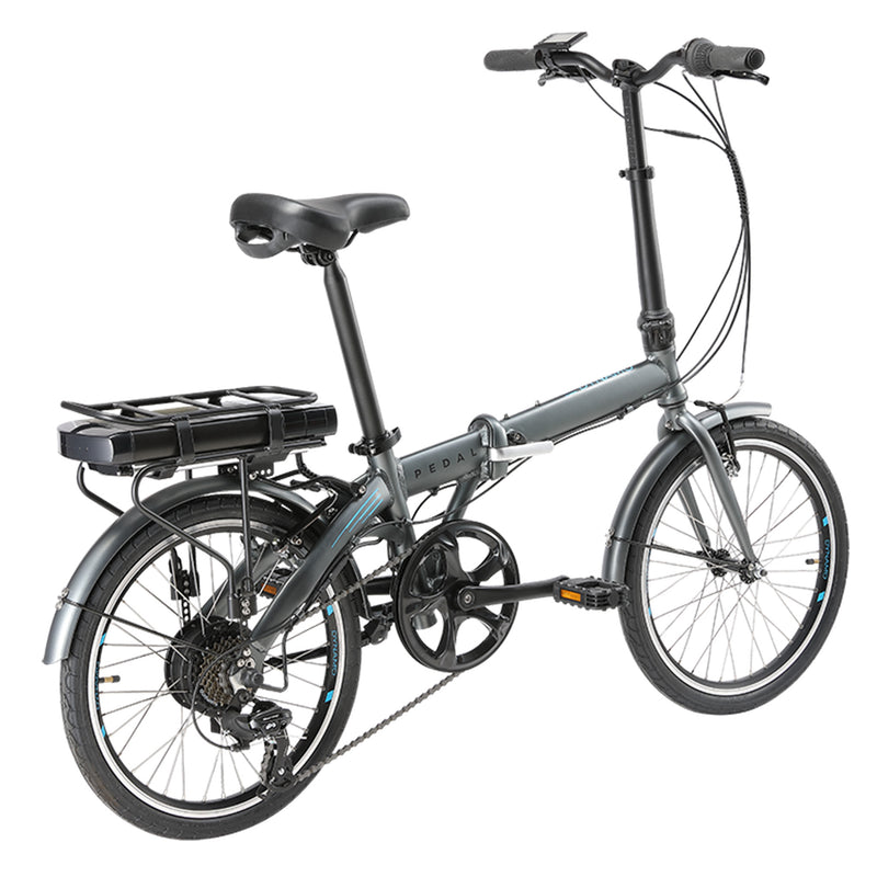 Pedal Dynamo Folding Electric Bike Charcoal