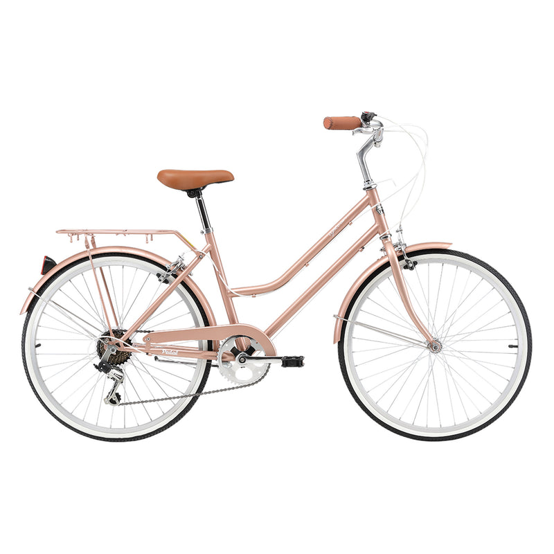 Pedal Uptown Kid’s 24” Cruiser Bike Rose Gold