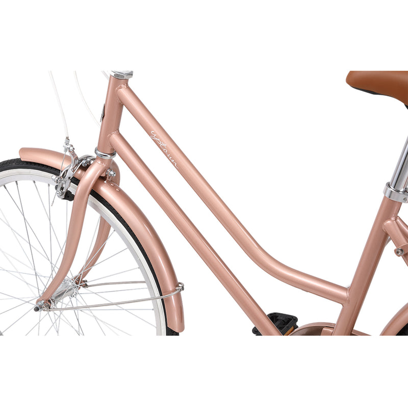 Pedal Uptown Kid’s 24” Cruiser Bike Rose Gold