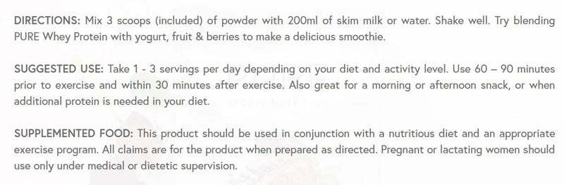 Pure Whey Protein Pouch Chocolate 500g