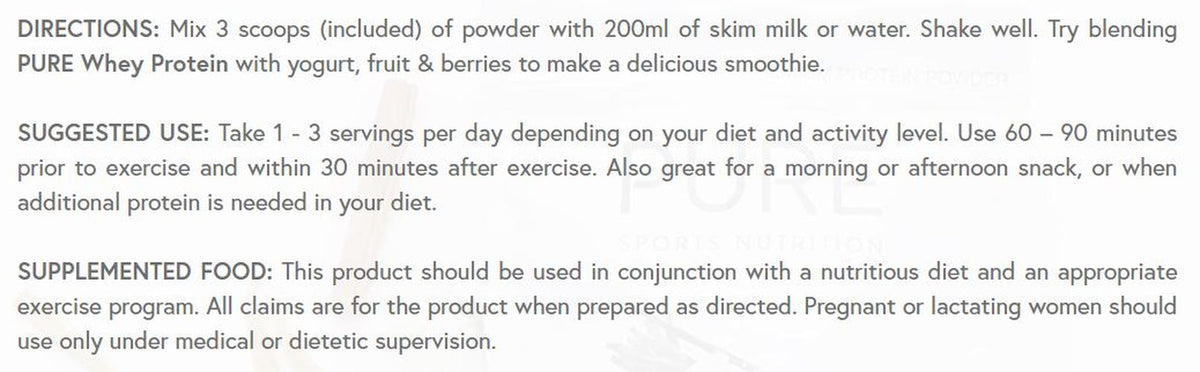 Pure Whey Protein Pouch Vanilla 500g