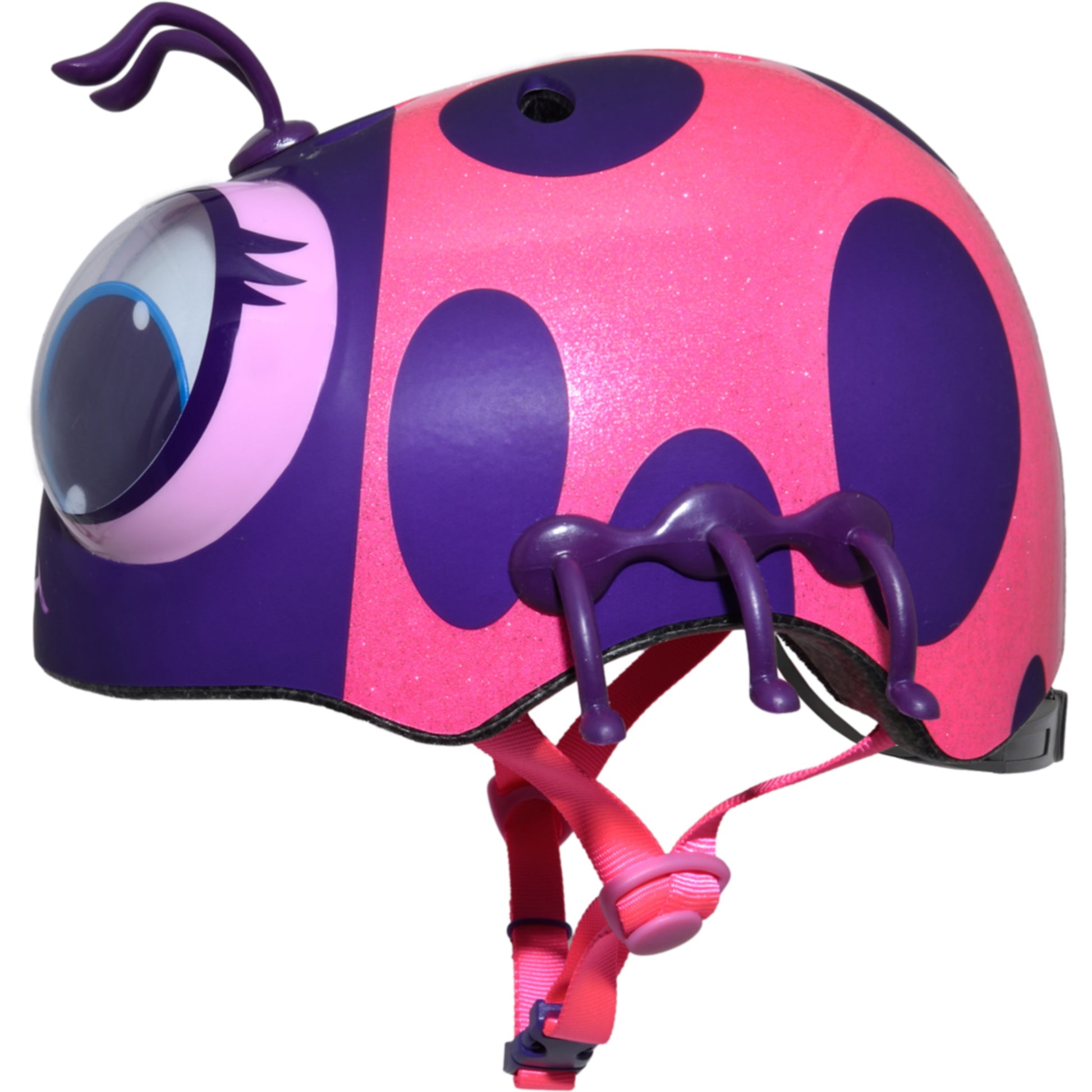 bike helmet with googlly eyes Raskullz Googly Eyes Lady Bug Helmet Toddler Size