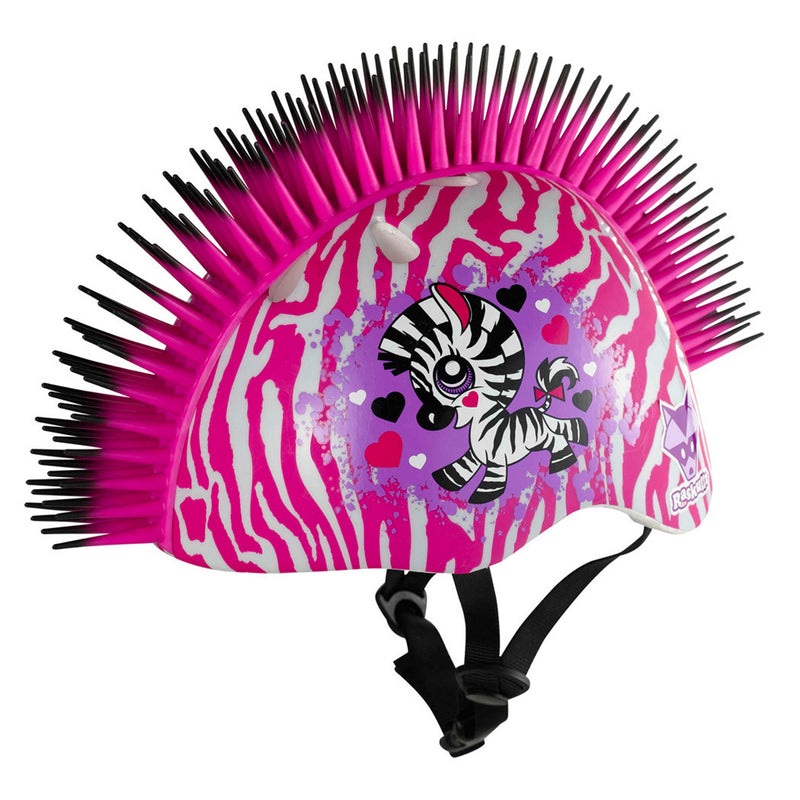 Raskullz Zebra Mohawk White Child Helmet