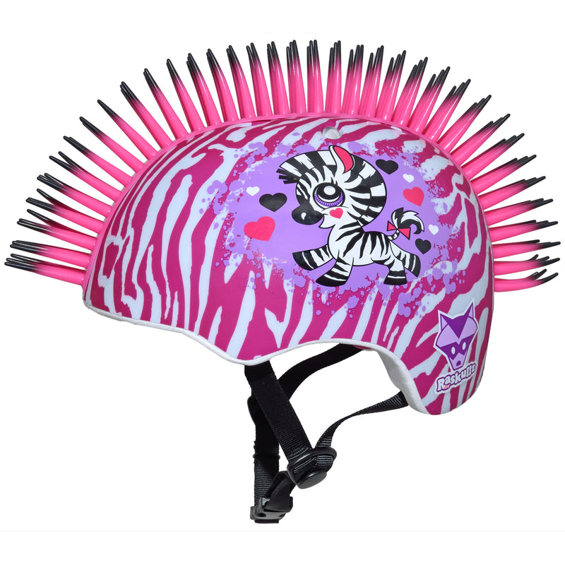 Raskullz Zebra Mohawk White Child Helmet