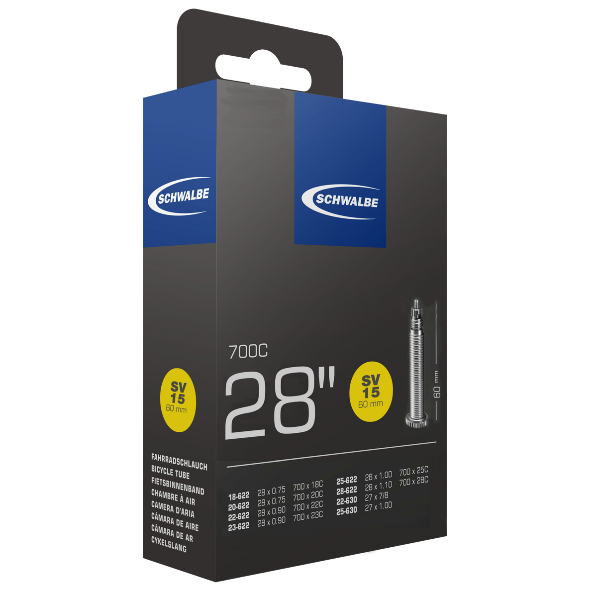 Schwalbe Tube AV7B 20 x 0.9-1.0 Schrader 40mm 80g