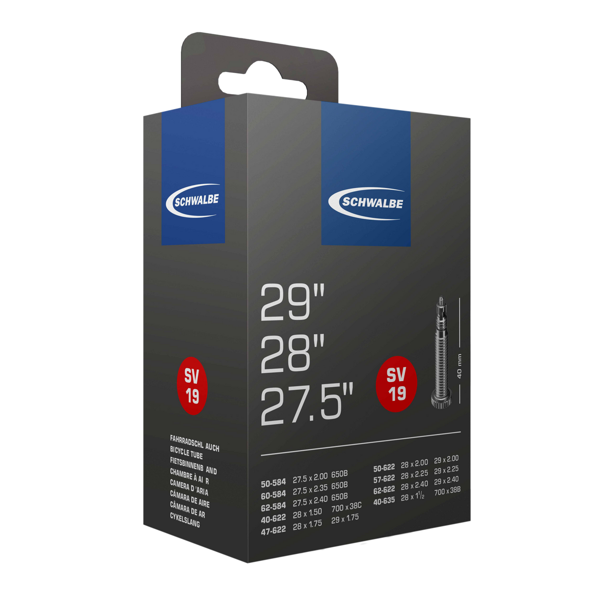 Schwalbe Tube SV15 700 x 18-28 Presta 60mm 105g