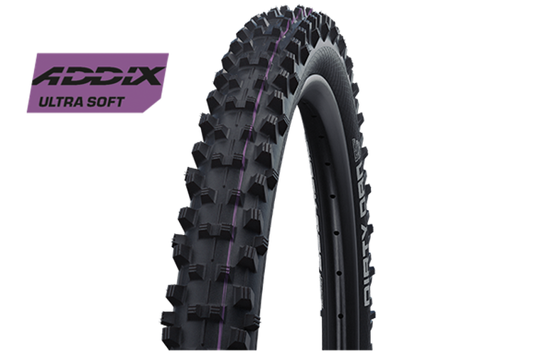 Schwalbe Tyre Dirty Dan 27.5 x 2.35 Evolution Folding Addix Ultra Soft (purple) TL-Easy SuperDownhill HS417