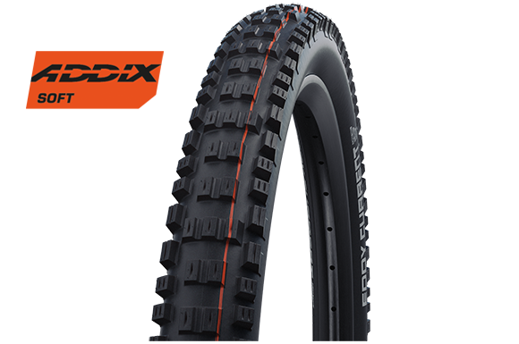 Schwalbe Tyre Eddy Current Rear 27.5 x 2.6 Evolution Folding Addix Soft (orange) TL-Easy SuperGravity HS497