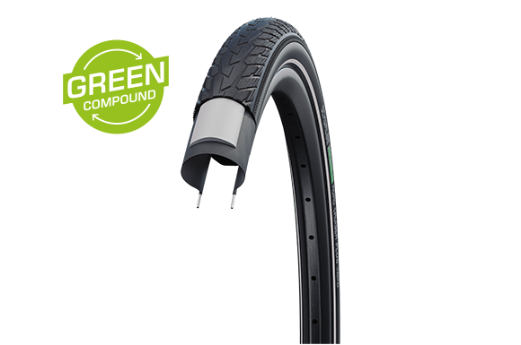 Schwalbe Tyre Road Cruiser Plus 20 x 1.75 Wire Bead Puncture Guard Green Compound TwinSkin HS484