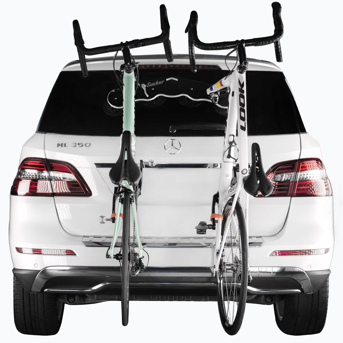 Small Rear Bike Rack Seasucker Bike Rack Mini Bomber 2 Bike Fork Mount Rack With 2 Rear Whe ...